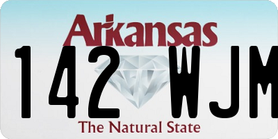 AR license plate 142WJM