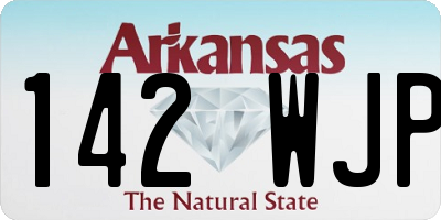 AR license plate 142WJP