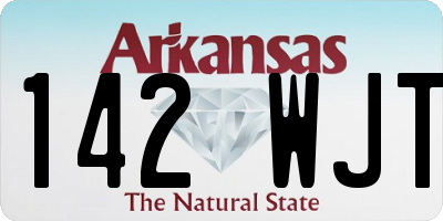 AR license plate 142WJT