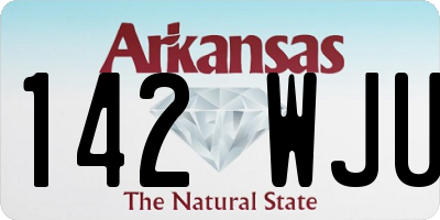 AR license plate 142WJU