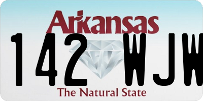 AR license plate 142WJW