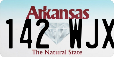 AR license plate 142WJX