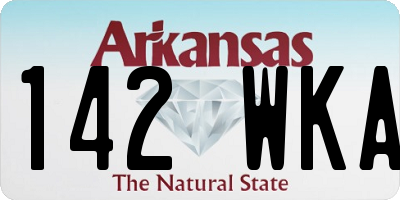 AR license plate 142WKA