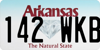 AR license plate 142WKB