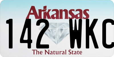 AR license plate 142WKC