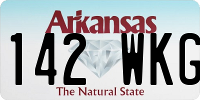 AR license plate 142WKG