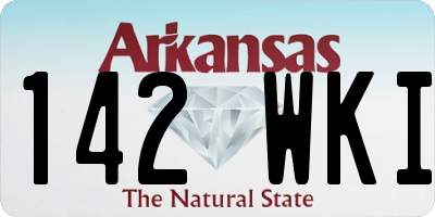 AR license plate 142WKI