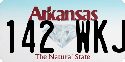 AR license plate 142WKJ