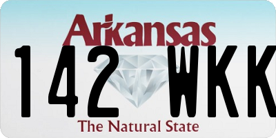 AR license plate 142WKK