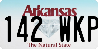 AR license plate 142WKP