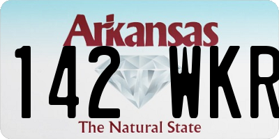 AR license plate 142WKR