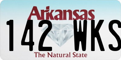 AR license plate 142WKS