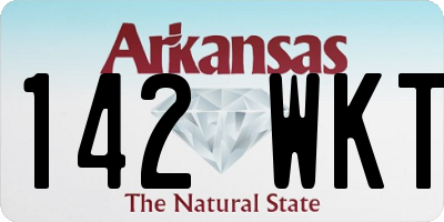 AR license plate 142WKT