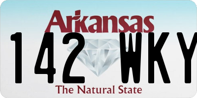 AR license plate 142WKY