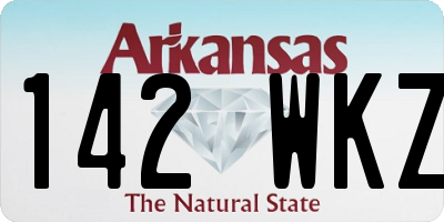 AR license plate 142WKZ