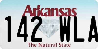 AR license plate 142WLA