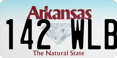 AR license plate 142WLB