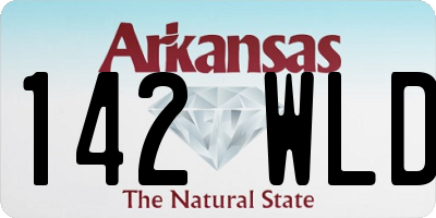 AR license plate 142WLD