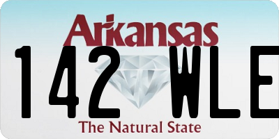 AR license plate 142WLE