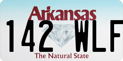 AR license plate 142WLF