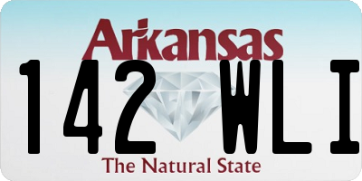 AR license plate 142WLI