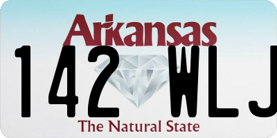 AR license plate 142WLJ