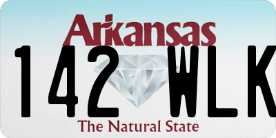 AR license plate 142WLK