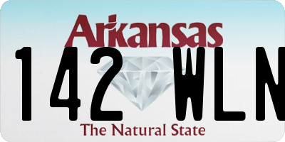 AR license plate 142WLN