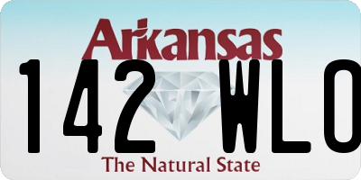 AR license plate 142WLO