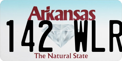AR license plate 142WLR