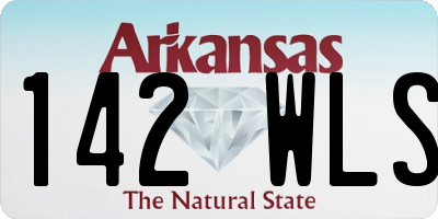 AR license plate 142WLS