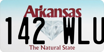 AR license plate 142WLU