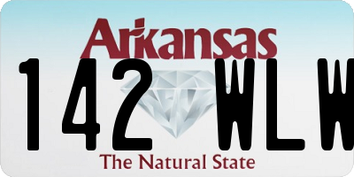 AR license plate 142WLW