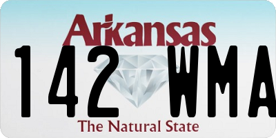 AR license plate 142WMA