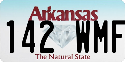 AR license plate 142WMF