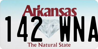 AR license plate 142WNA