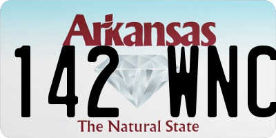 AR license plate 142WNC