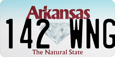 AR license plate 142WNG