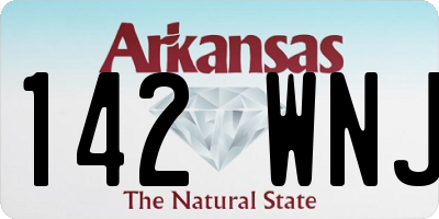 AR license plate 142WNJ