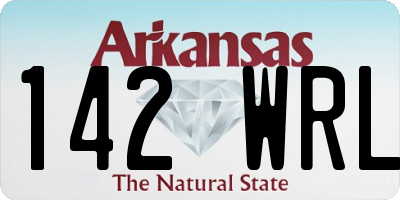 AR license plate 142WRL