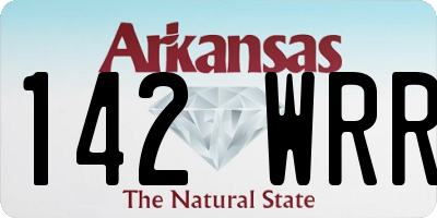 AR license plate 142WRR