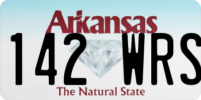 AR license plate 142WRS