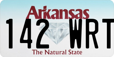 AR license plate 142WRT