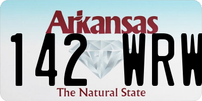 AR license plate 142WRW