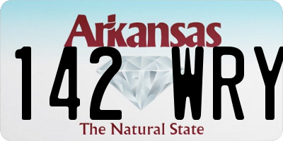 AR license plate 142WRY