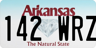 AR license plate 142WRZ