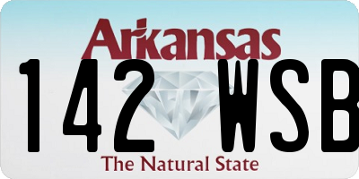 AR license plate 142WSB