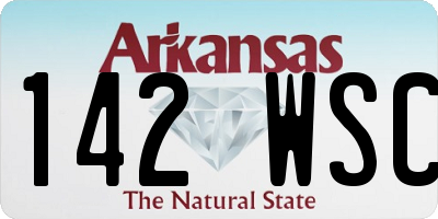 AR license plate 142WSC