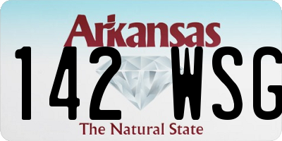 AR license plate 142WSG