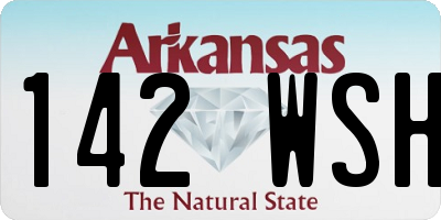 AR license plate 142WSH